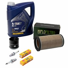 Wartungspaket für Kawasaki Twister ER 5 -07 Öl 4L+Luftfilter+Ölfilter+Zündkerzen