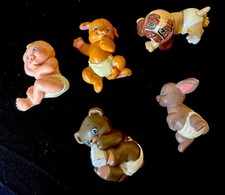 1 Magic Diaper Baby+4x Pets Set LGT Galoob 1991 Vintage Figuren PVC Sammelstück