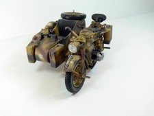Modell Motorrad /Motorradgespann Schuco* Zündapp KS 750, 2. WK Afrikacorps*1:10 
