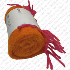 KLIPPOXEL Plaid, orange/leuchtend rosa, 130x170 cm