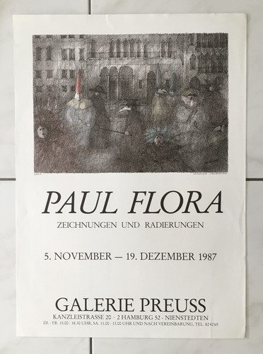 Paul flora ausstellungsplakat - paul,