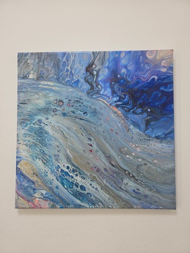 Acrylic pouring bild - acrylic, 40