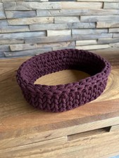 Häkelkorb mit Holzboden /