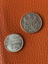 1/2 Gulden und 1 Gulden 1923