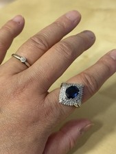 Blue Sapphire Ring- Platinum