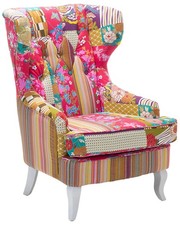 Sessel Patchwork bunt rosa