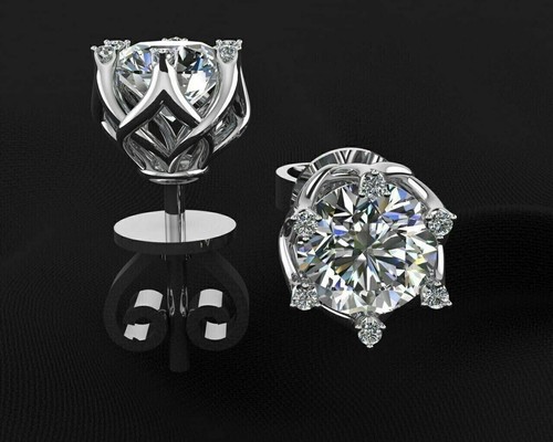 14k weißgold finish 2ct - finish,