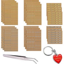 Stickers,Metallbuchstaben,Gold