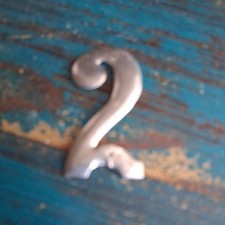 Zahl 2 Metal Aluminium Zahlen Hausnummern Schilderbeschriftung Schriftzüge 5cm