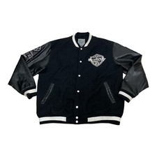 VINTAGE Varsity Jacke 3XL XXXL Wolle Kunstleder Baseball College Uni Mantel