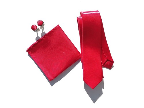Slim krawatte 5cm taschentuch - krawatte,