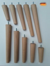 Möbelfuß Tischbein Möbelfüße Holzfüße Sofa Tischfüße Buche, Eiche  12-75cm Länge