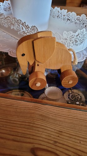 Ddr holz spielzeug elefant - holz,