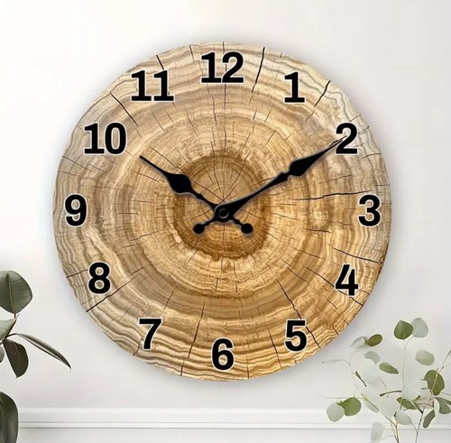 Wanduhr funkuhrwerk baumstamm - wanduhr,