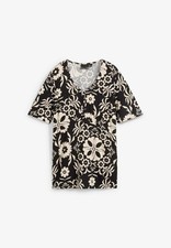 Shirt Gr. 40 Schwarz Beige