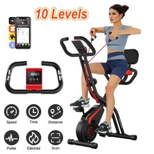 10-stufiger Heimtrainer Ergometer Fahrrad Trimmrad Indoor Cycle Fitnessbike DE