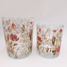 Windlicht Glas Blumenwiese 2