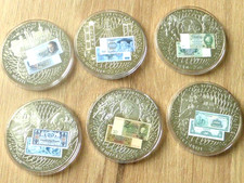 Konvolut 6 große Münzen in Farbe silber aus Nachlass, Dachbodenfund Speicherfund