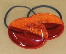 2 Lichtscheiben zu ovale Rückleuchte Blinker für zB Fendt Kramer Unimog Traktor