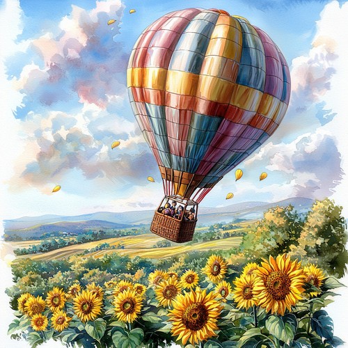 Wandbild heißluftballon - wandbild,