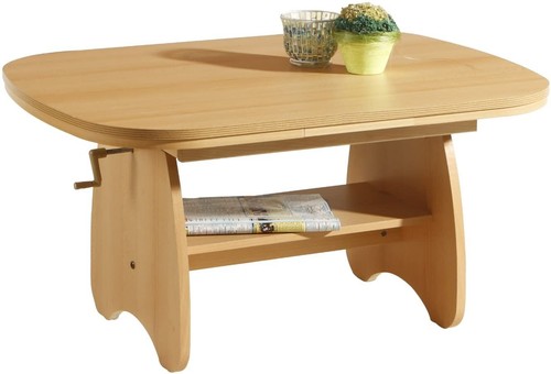 Couchtisch mit ablageboden - couchtisch,