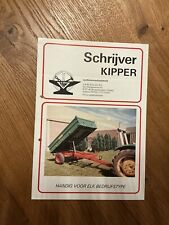 Orig. SCHRIJVER Kipper Anhänger Prospekt Brochure Traktor Landmaschinen C2