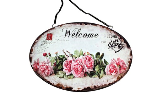 Shabby blechschild welcome - blechschild,