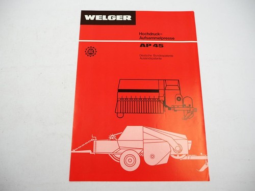 Original prospekt welger ap45 - original,