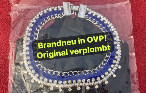 Statement kette collier - kette, blau