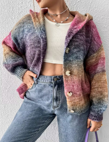 Damen plus size cardigan bunte - damen,