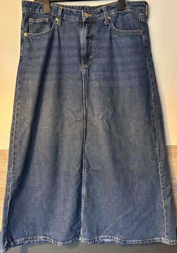 Denim damen jeansrock - jeansrock, lang