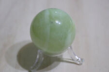 Jade Hell Kugel ca. 40 mm Edelstein Kugel Sammlerstück Natur + Kunstoffständer