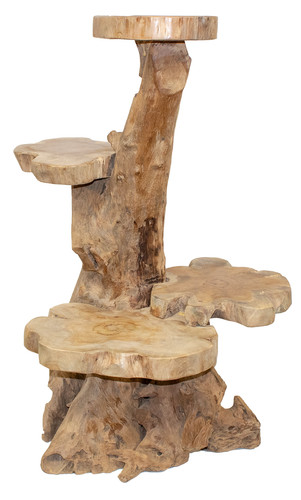 Blumenbank teak mit 4 - blumenbank, a.