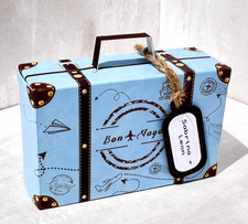 Koffer + Karte Geldgeschenk personalisiert Geburtstag Hochzeit Glückwunsch Box