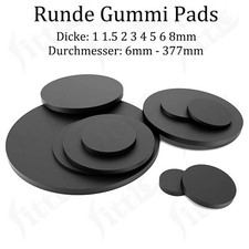 Gummi Scheiben Schwarz Solide