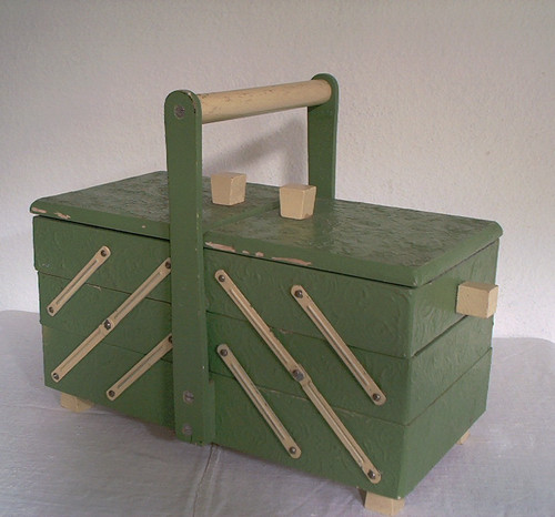 Großer alter nähkasten holz - großer,