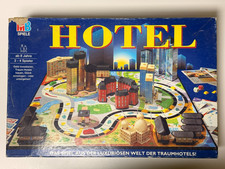 Hotel MB Brettspiel Blaue Ausgabe 1996 Hasbro Familienspiel + Laternen komplett
