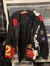 Supreme Patchwork Zip Up Hooded Sweatshirt Black XL ungetragen