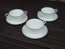 Villeroy & Boch, Heinrich, Royal Gold, 3 Suppentassen mit Unterteller,  sehr gut