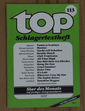 TOP Schlagertextheft 113   Star des Monats farbige Autogrammkarte  DÖF neuwertig