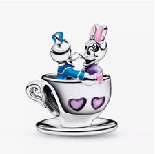 Pandora Disney Donald und Daisy Duck Teetasse Charm 925 Silber