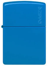 Zippo sky blue mit logo - mit,
