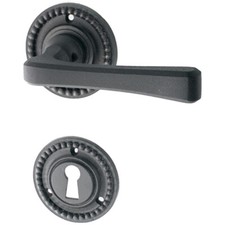 Antike Zimmertürgarnitur  | Türgriff Rosettengarnitur Modell "Oland" | Buntbart