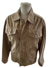 Wildlederjacke Lederjacke Spaltleder Jacke  Blouson L Beige Sand Camel Vintage