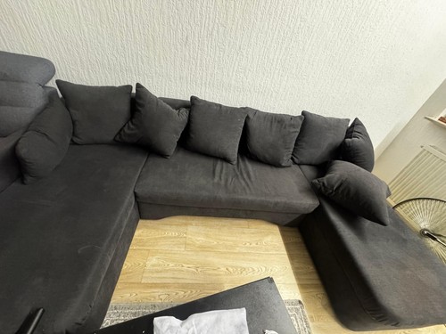 Schwarz sofa form stoff - sofa,