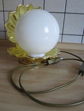 Goldene Muschel-Lampe Tischlampe Nachttischlampe 18x18cm Top