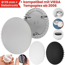Abdeckhaube Duschabfluss Ø 115 mm kompatibel mit Viega Tempoplex Haarsieb Dusche