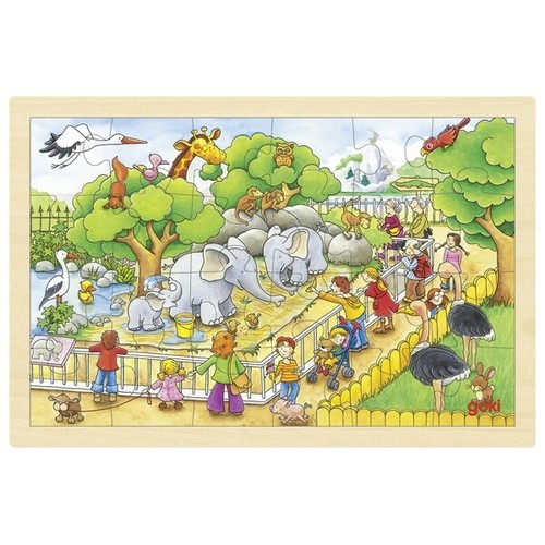 Goki einlegepuzzle zoobesuch - goki,