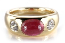 Ring 1 Rubin ca 1,0 ct. + 2