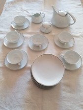 TAC Platin Rosenthal Tee Service für 6 Pers. Tee-Set Inkl Teekanne mit Teesieb